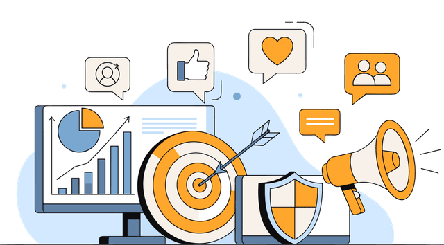 Crescita efficace tramite Social icon